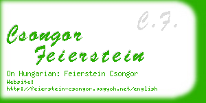 csongor feierstein business card